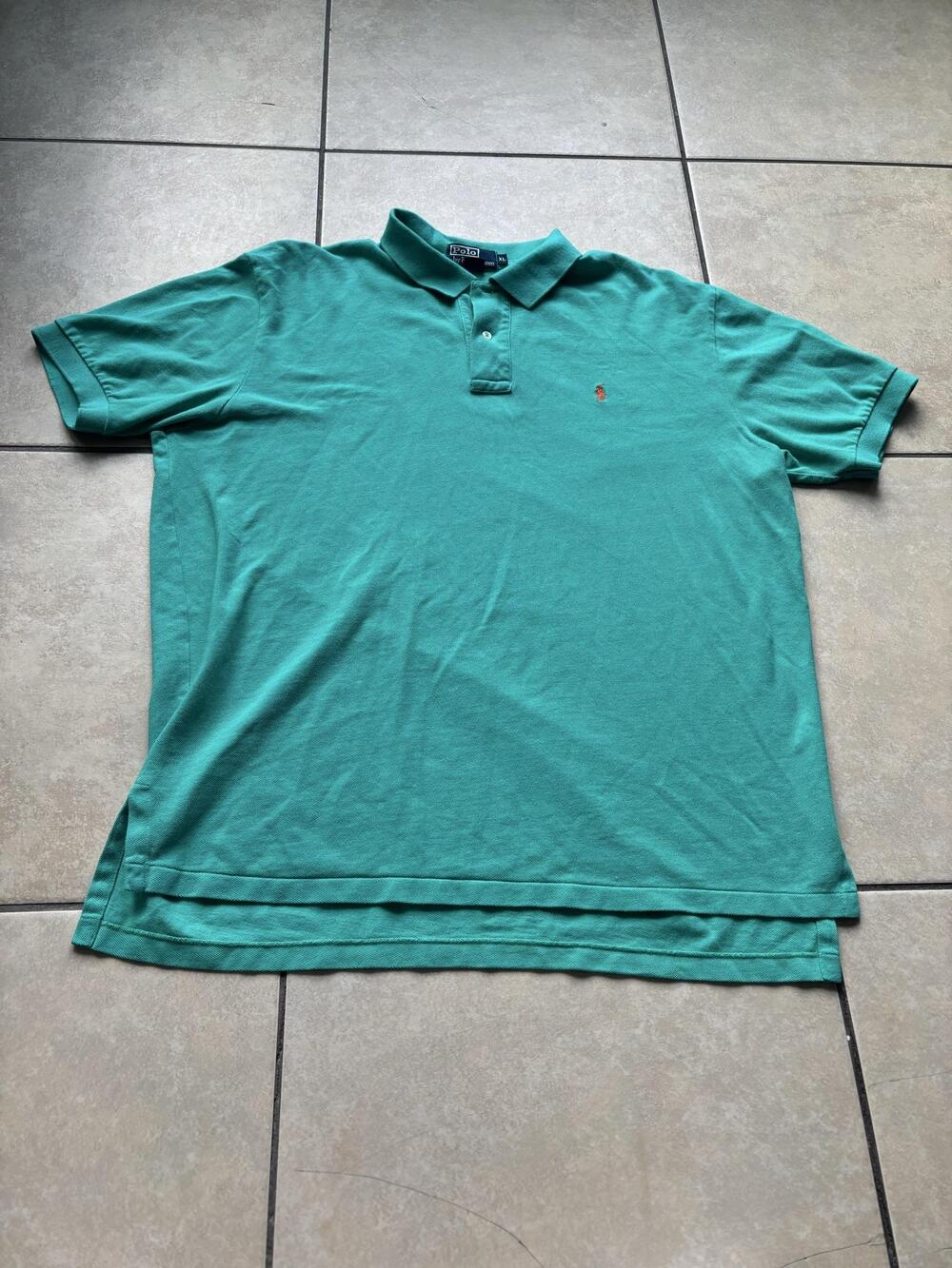 Polo By Ralph Lauren Polo Shirt Mens XL Green Cotton Short Sleeve Made in USA